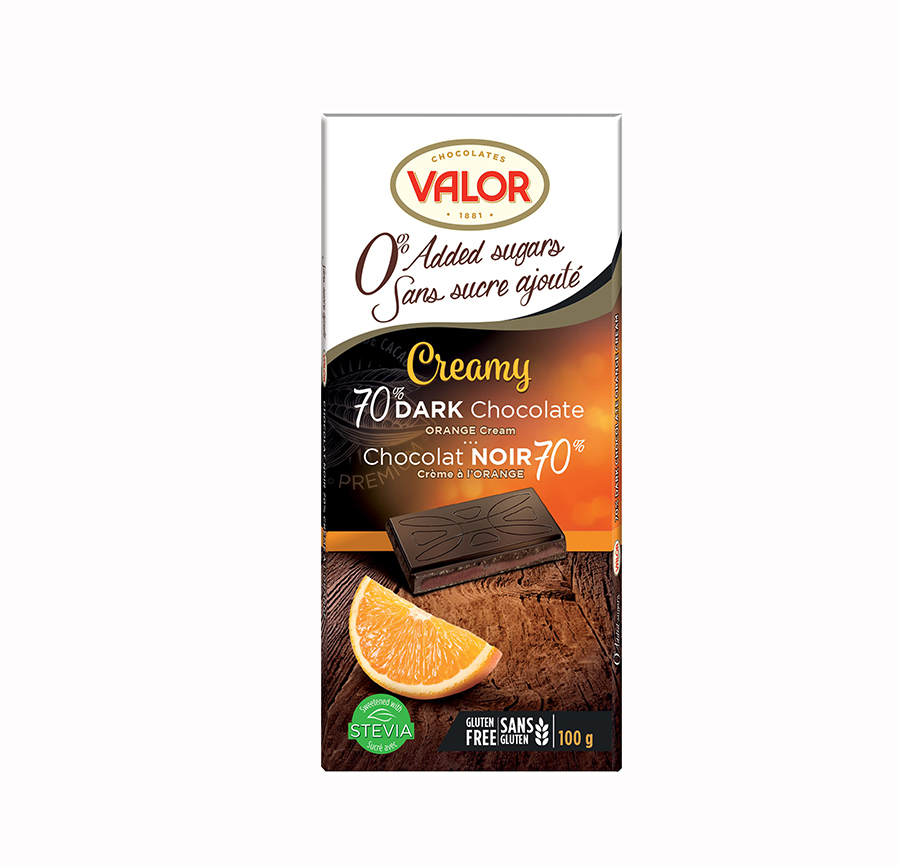 Valor 70% Dark Chocolate with Orange Creamy main image