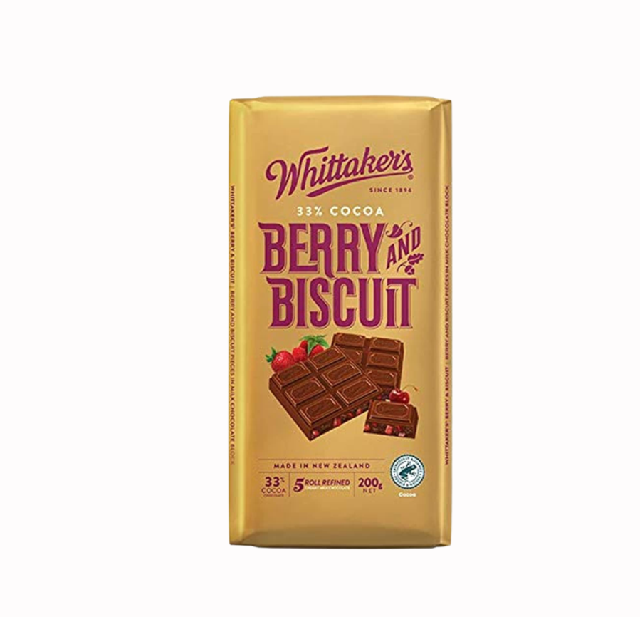 Whittaker's Berry Biscuit Block 200 gr-image